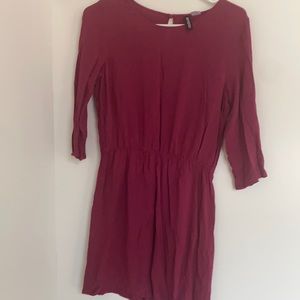 Magenta Long sleeve dress